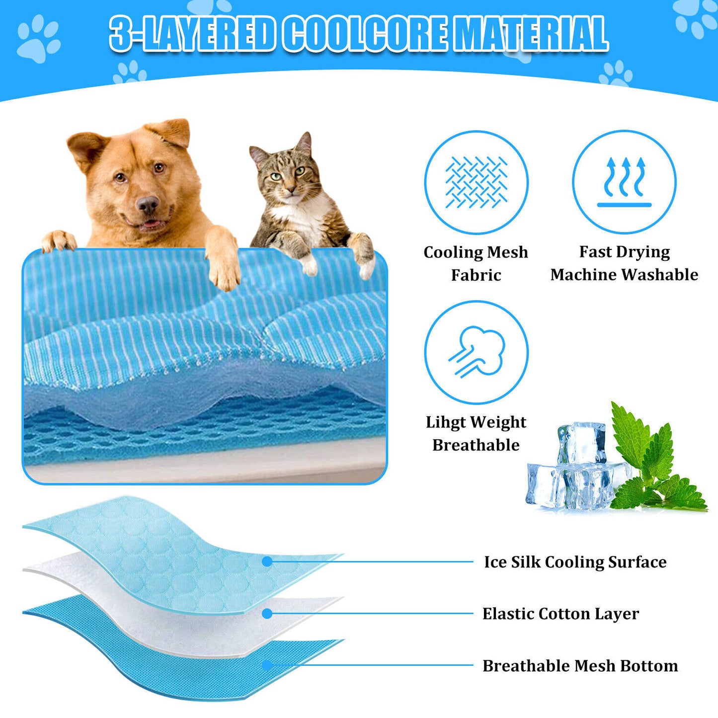 Pet Cooling Mat For Summer