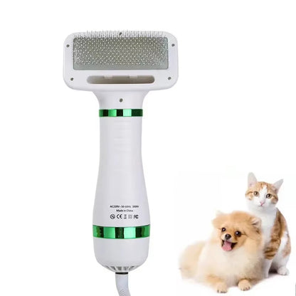 2-1 Pet Grooming Dryer With Slicker Brush