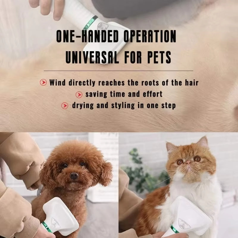 2-1 Pet Grooming Dryer With Slicker Brush